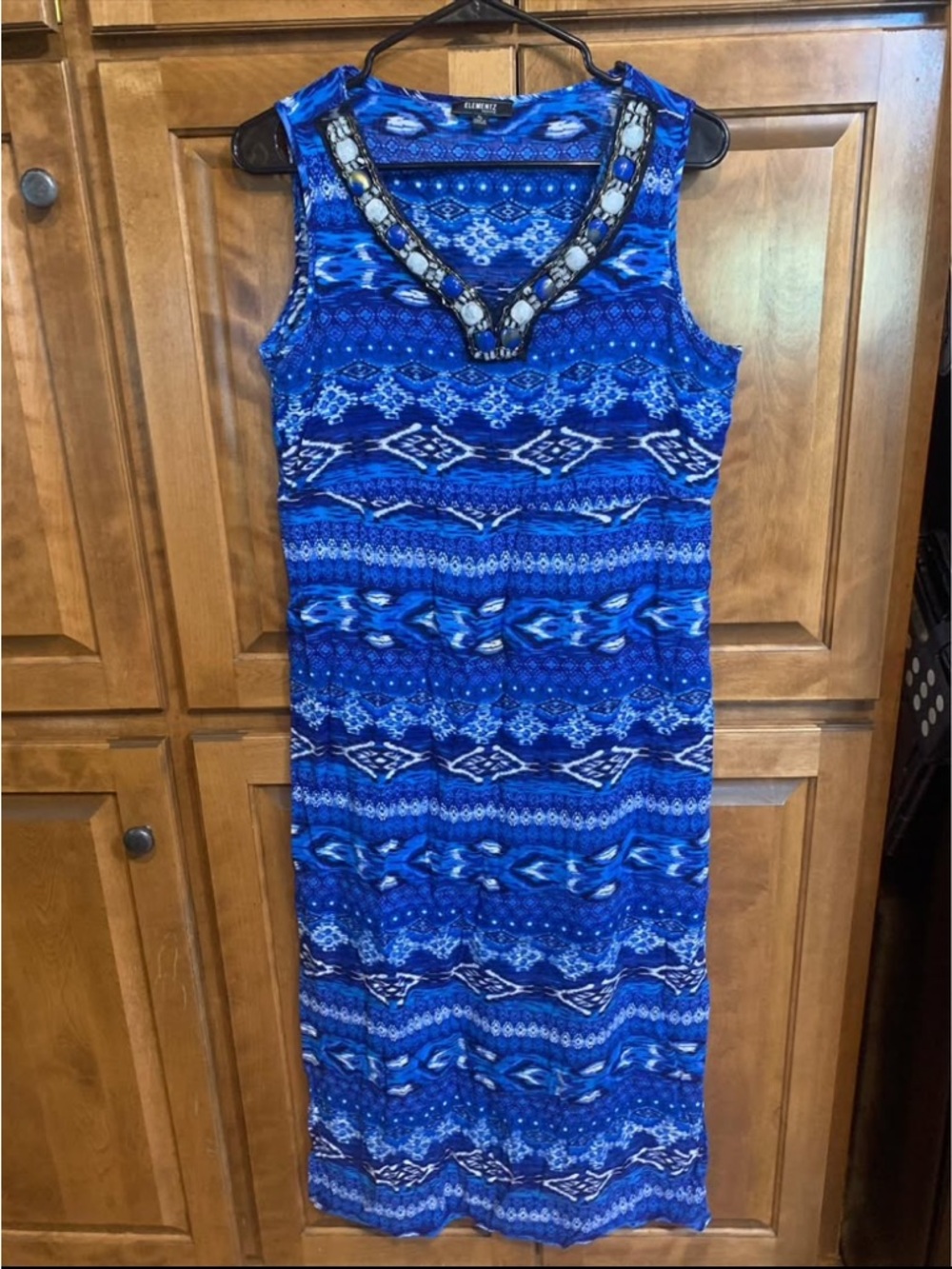 Elements Petite Women’s Large Blue Tropical Ocean Jewels Gems Great Condition